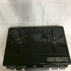 【北見市発】リンナイ Rinnai ガスコンロ KGDM67BKR RT67JH 2022年製 LPガス用 黒 (E3800wYM)の画像