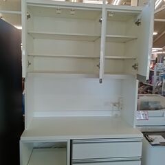 ★リユースのサカイつくば店★TK7583 ニトリ 食器棚 ホワイト H201×D50×W100 クリーニング済みの画像