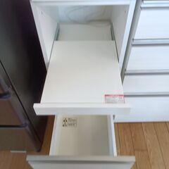 ★リユースのサカイつくば店★TK7583 ニトリ 食器棚 ホワイト H201×D50×W100 クリーニング済みの画像