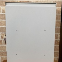 新品 郵便ポスト 茶木目×白 左扉 W16KO おしゃれ ポストの画像