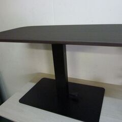 未使用/新品　昇降テーブル 幅90cm ガス圧式 高さ調節 無段階昇降 ブラウンの画像
