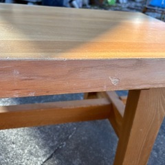 木製のベンチの画像