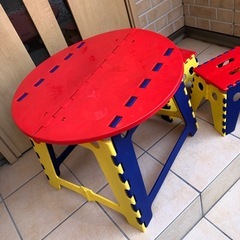 キッズ　机　椅子の画像