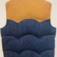 旭川市！引き取り限定！SUGAR CANE   デニムダウンベスト 状態良好♪Mサイズ！　　の画像