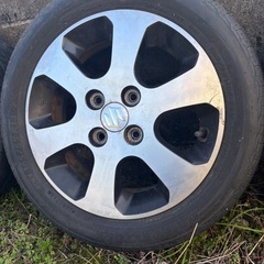 165/55/R14　スズキ純正ホイール　タイヤ付きの画像