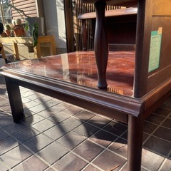木製ローテーブルの画像