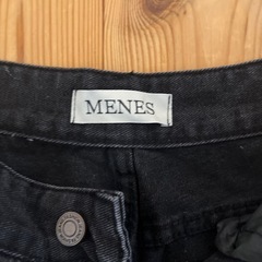 【MENES】ブラックデニムジーンズ（L）その②の画像