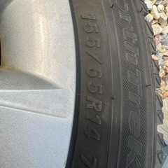 バリ溝‼️２０２１年製‼️軽自動車用‼️バリミゾ‼️スタッドレス　ホイール付き‼️４本セット‼️早い者勝ち‼️１５５／６５／１４インチ‼️の画像