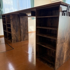 造作テーブル　ニトリカラーボックスの画像