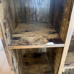 造作テーブル　ニトリカラーボックスの画像