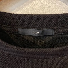 SHIPSワンポイント ロゴ バーズアイ クルーネック 長袖 Tシャツ メンズの画像