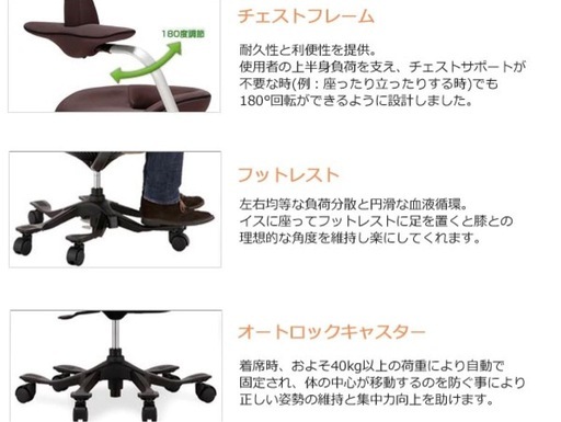 ウリドゥルチェア 姿勢矯正　iPole7