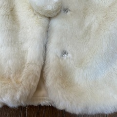 Petit Angelina ホワイトファーコート 110の画像