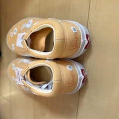Vans 花柄 イエロースニーカー　25.5の画像