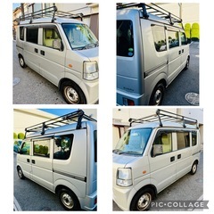 4WD 走行14.3万 パワーウィンドウ キーレス ETC エブリイ 車検2年  Bカメラ ドラレコ キャリアの画像