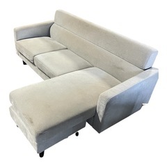 【ギ1207-04】簡単組み立てソファ‼️ニトリ　布張りカウチソファ　の画像