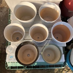 陶器　　植木鉢（２個）の画像