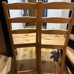 募集終了IKEA JOKKMOKK（ヨックモック）木製チェア 2脚セット／無料ですの画像
