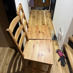 募集終了IKEA JOKKMOKK（ヨックモック）木製チェア 2脚セット／無料ですの画像