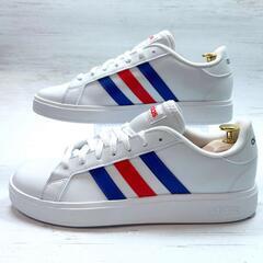 【新品未使用】 adidas グランドコート スニーカー　26.5 ホワイトの画像