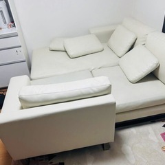 ソファー4人掛け成皮革（PVC）の画像