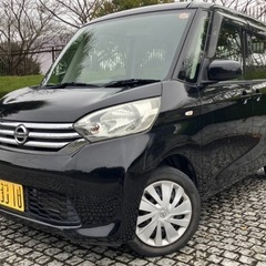 美車　機関良好　ワンオーナー　車検長い　デイズルークス 　ブラック　日産　ルークス　アイドリングストップ　B21A 両側スライド　修復歴無　実走行　お買い得車の画像