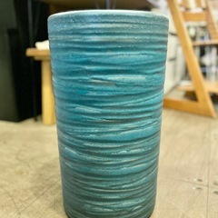 青 花瓶 ブルー 花器 陶器 花瓶 大型 花瓶 インテリア 壺 傘立て ビンテージ 北欧風 置物の画像