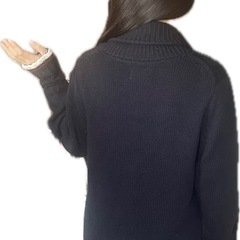 Doublefocus ネイビー ケーブル編み カーディガンの画像