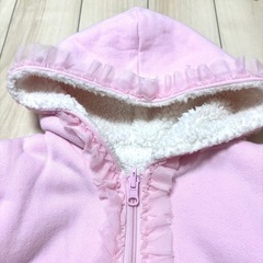 メゾピアノ ボアパーカー ジャンパー リバーシブル　ピンク 100cmの画像