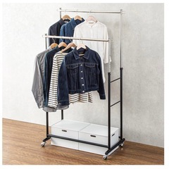 ニトリ　ダブルハンガーラックの画像