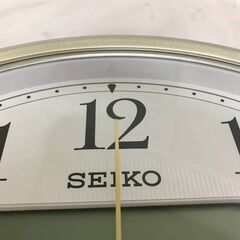 【北見市発】セイコー SEIKO 電波掛時計 KX384S 白 (E3813wYM)の画像