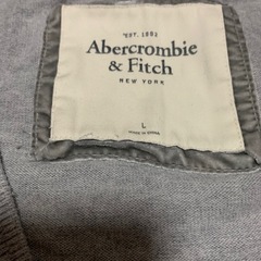 Abercrombie & Fitch グレー Vネックセーター Lサイズの画像