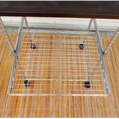 レンジ台　レンジボード　台所用　メタルラック　キッチン収納　キッチンラック　キャスター付き　スチールラック　647ZSの画像