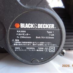 美品！BLACK＆DECKERベルトサンダー！KA3000！DIY！木工！の画像