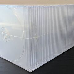 スリムCD/DVD/BDケース 1枚収納×50枚セット 厚さ約5mm薄型タイプ クリアの画像
