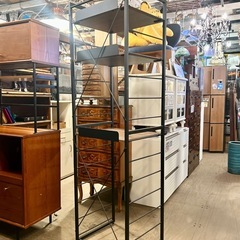 NITORI　ニトリ　家電ラック　 TA002 57 BK　オープンラック レンジラック キッチンラック ニトリ ゴミ箱上ラック 省スペース 収納 ラック 木製 メタルフレーム スリムラック キッチンの画像