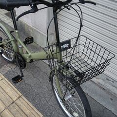 20吋 折り畳み自転車 外装6段/スモークグリーンの画像
