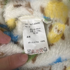 ふくろう　ポンチョ　フリース　80㎝の画像