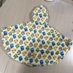 ふくろう　ポンチョ　フリース　80㎝の画像
