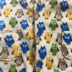 ふくろう　ポンチョ　フリース　80㎝の画像