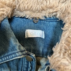 ファー付きデニムジャケット ミディ丈　120の画像
