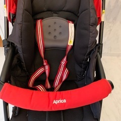 ベビーカー　アップリカ ハイシートベビーカーエアリア レッドの画像