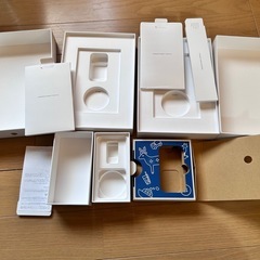 iPhone、iPad、キッズケータイの空箱4つの画像