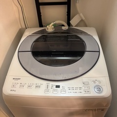 SHARP 洗濯機 8kq　2020年製　0円 の画像