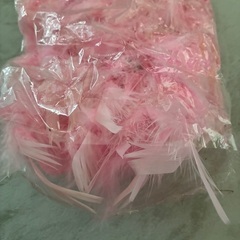 welcome デコレーション　オーナメント　ピンクの羽　造花　の画像