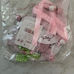 welcome デコレーション　オーナメント　ピンクの羽　造花　の画像