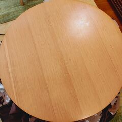 円形こたつ兼用テーブル(75cm)＋省スペース北欧風布団セットの画像