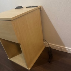 アイリスプラザ テーブル サイドテーブル スリム ベッド横 ナイトテーブル 幅30cm 30㎝ 机 棚 おしゃれ 収納 引き出し SDTH-30 ナチュラルの画像