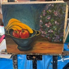 お爺ちゃんが描いた油絵　の画像