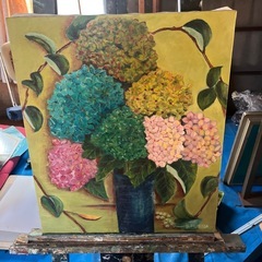 お爺ちゃんが描いた油絵　の画像